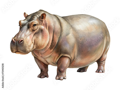 Hippo on transparent