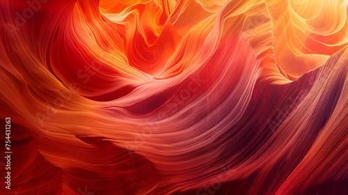 Abstract background of red and yellow colors ,Red smooth twist light lines background
