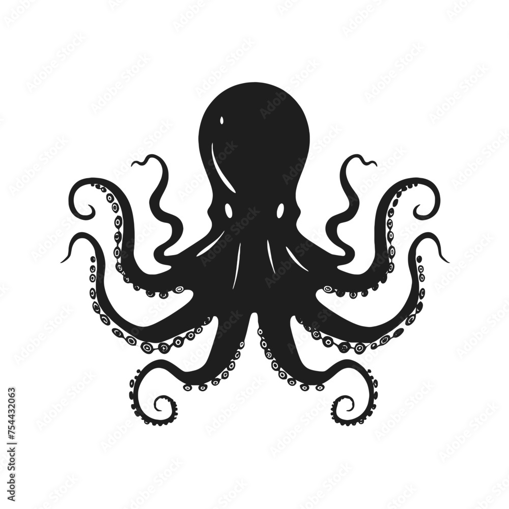 octopus Silhouette octopus Silhouette