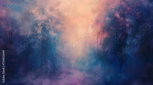 mist enveloping a mysterious forest