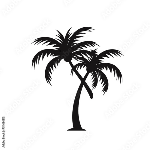 palm trees silhouettes © vectorcyan