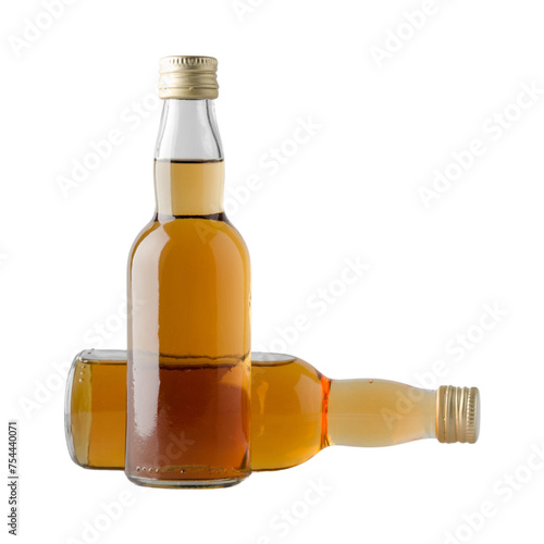 bottle of beer isolated on transparent background generative ai
