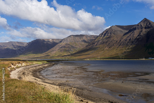 Holtsfjara bay at   nundarfj  r  ur in Westfjords  Iceland. Scenic view of nature and travel destination