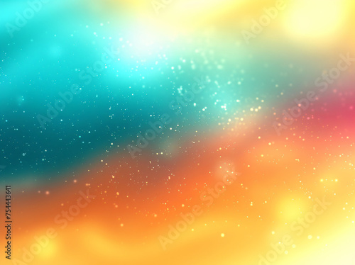 Summer gradients with a vibrant blend of blue, orange, and yellow hues, sprinkled with sparkling particles.