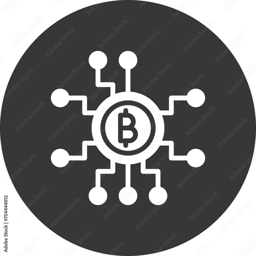 Cryptocurrency Glyph Inverted Cryptocurrency Glyph Inverted