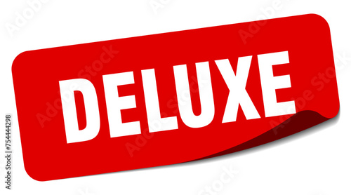 deluxe sticker. deluxe label