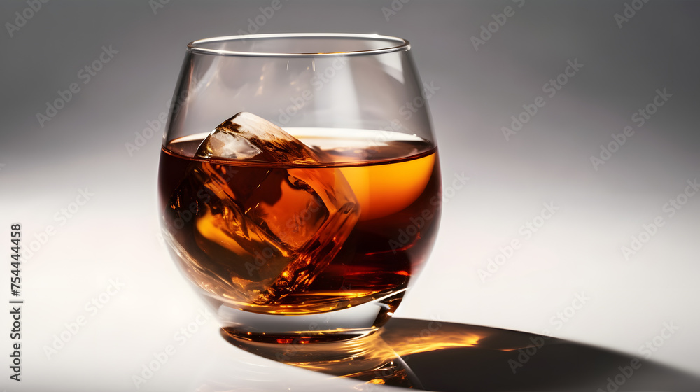 alcoholic drink on a white background
