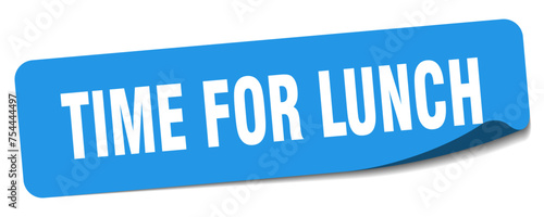 time for lunch sticker. time for lunch label