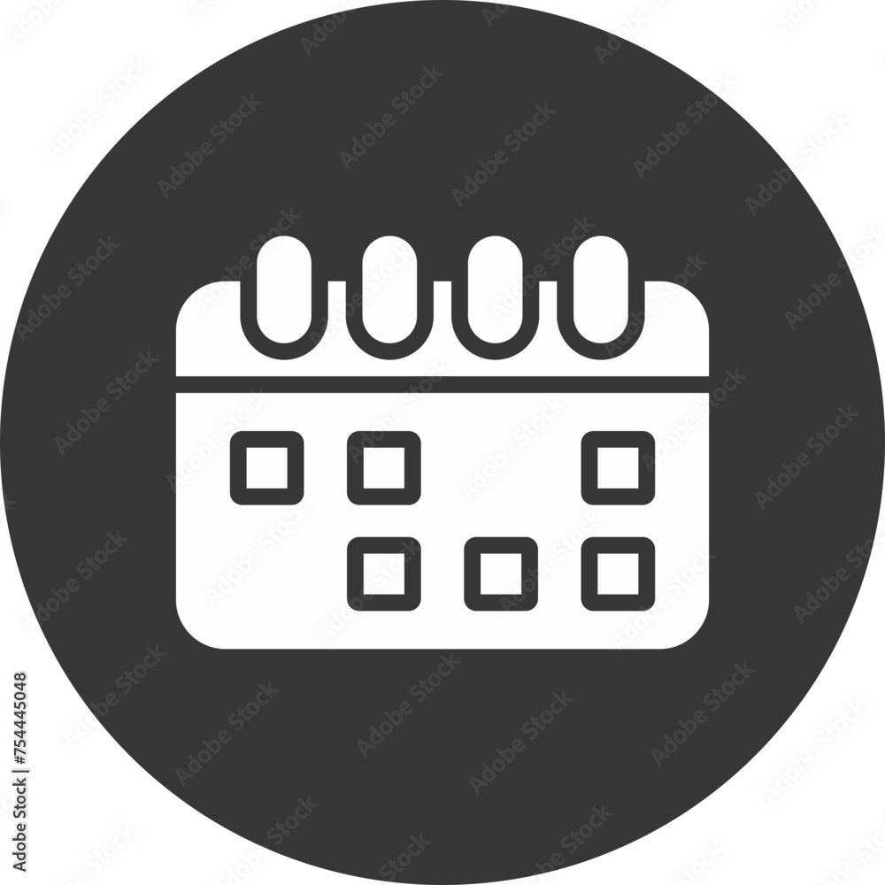Calendar Glyph Inverted Calendar Glyph Inverted