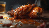 an image of chicken wings with sauce and salt