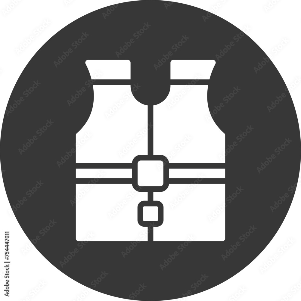 High visibility vest Glyph Inverted High visibility vest Glyph Inverted