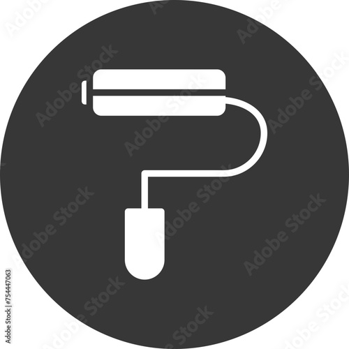 Paint Roller Glyph Inverted