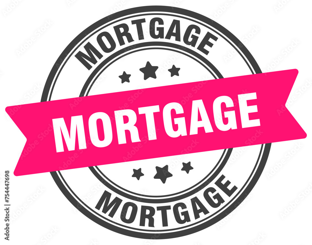 mortgage stamp. mortgage label on transparent background. round sign mortgage stamp. mortgage label on transparent background. round sign