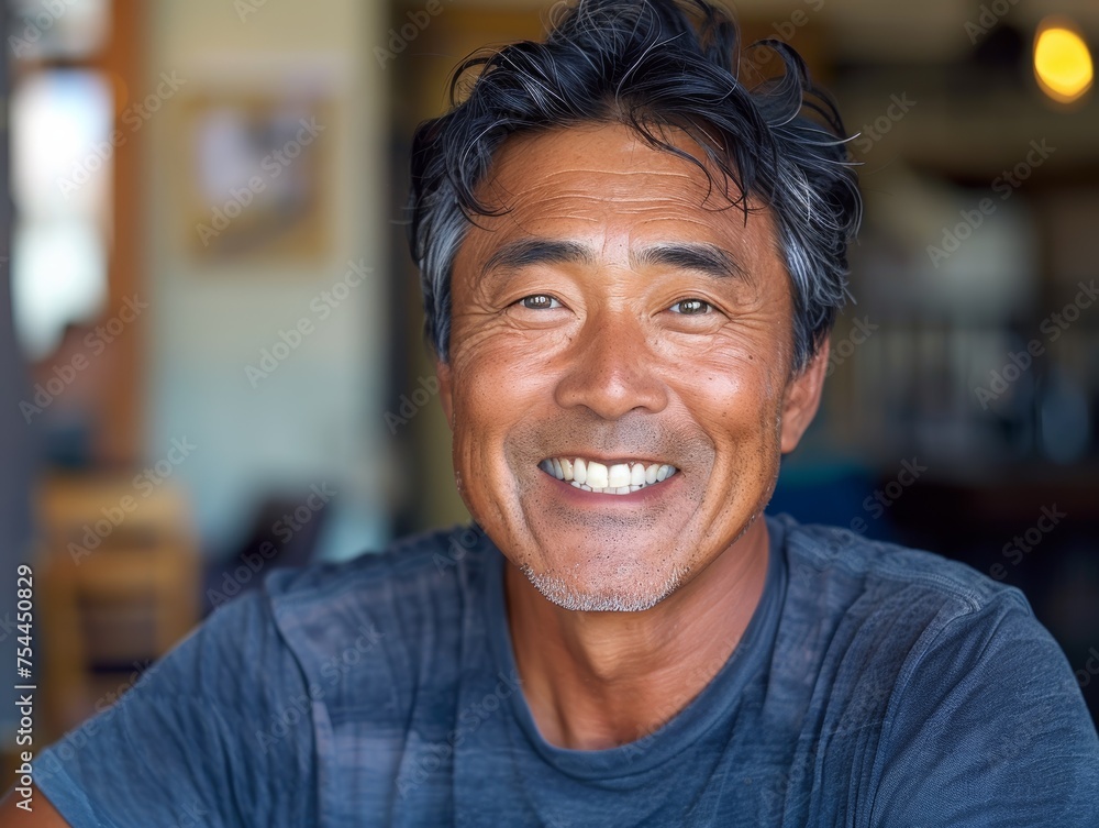 Positive Smiling Asian Man Positive Smiling Asian Man