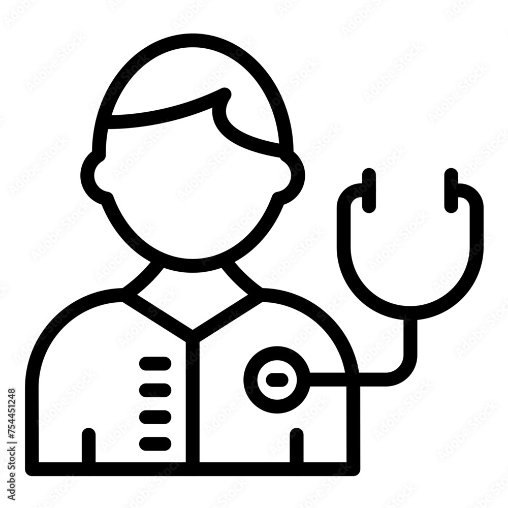 Vector Design Patient Examination Icon Style Vector Design Patient Examination Icon Style