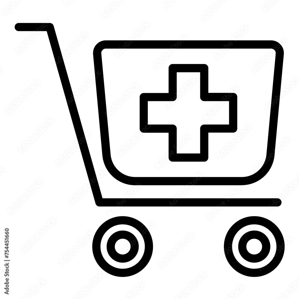 Obraz premium Vector Design Medical Cart Icon Style