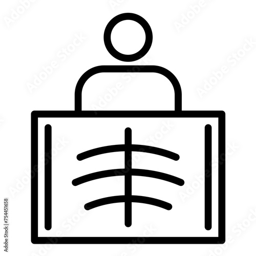Vector Design Radiology Technician Badge Icon Style