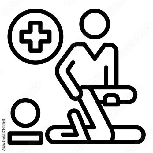 Vector Design Physical Therapist Icon Style