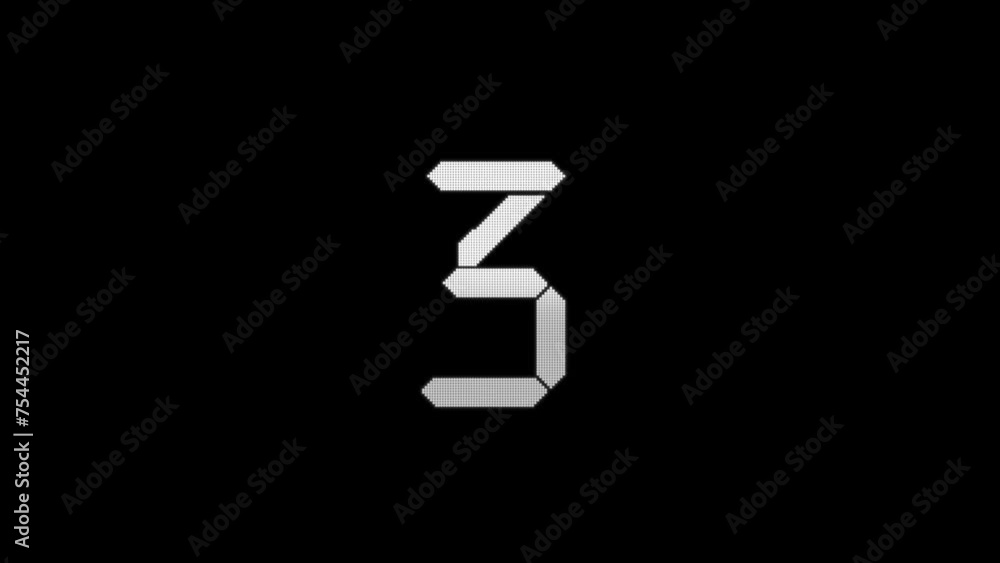 9 seconds count white on black background 9 seconds count white on black background