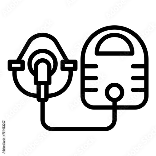 Vector Design Inhalation Nebulizer Icon Style