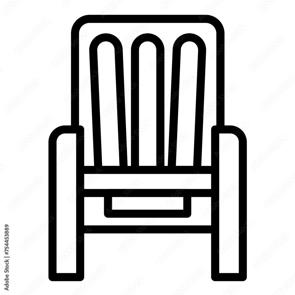 Vector Design Adirondack Chair Icon Style Vector Design Adirondack Chair Icon Style