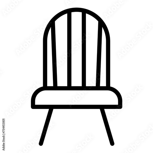 Vector Design Windsor Chair Icon Style