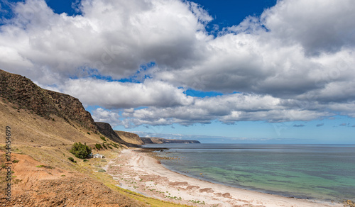 Beautiful Yankalilla Hills and Lady Bay scenery at Normanville, Fleurieu Peninsula, South Australia photo