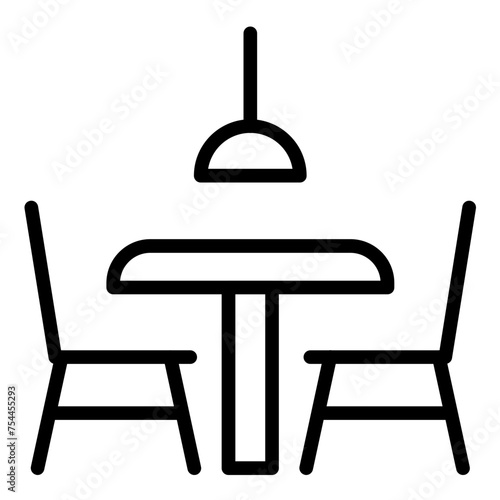 Vector Design Dining Table Icon Style