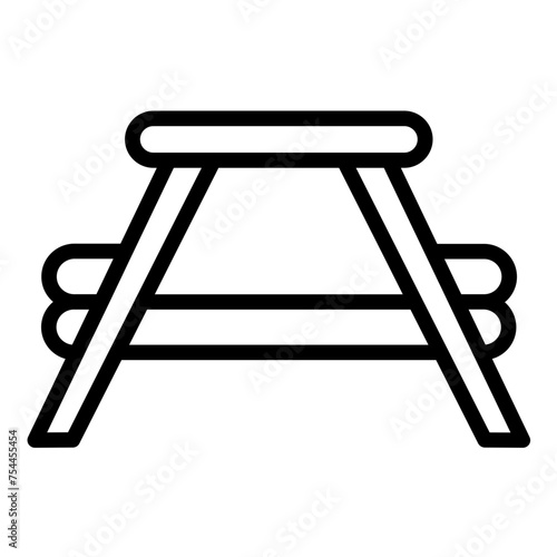 Vector Design Picnic Table Icon Style