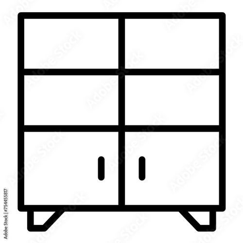 Vector Design Shelving Unit Icon Style