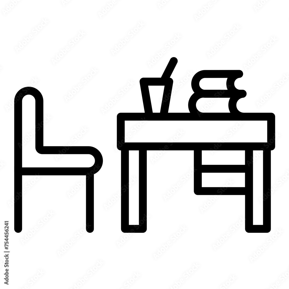 Vector Design Children's Desk Icon Style