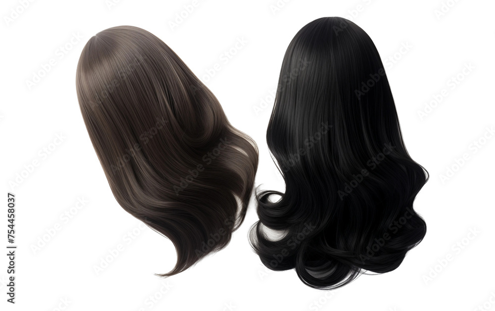 hair  wig isolated on white