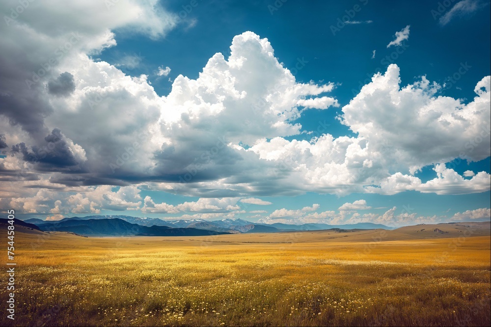 Golden Wheat Field Swaying in the Summer Breeze