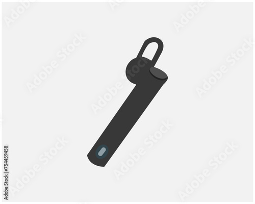 graphic icon sign symbol element head music headset. Earphone blue tooth icon design. Earphone icon in modern flat style design. Vector illustration.