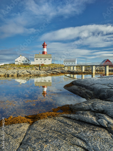 Tranoy Leuchtturm, Hamaroy, Ofoten, Nordland, Norwegen photo