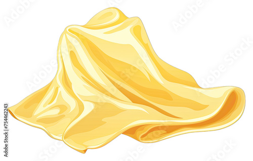 Cheese Cloth Dairy Processing Straining Fabric. Isolated on a Transparent Background. Cutout PNG. photo