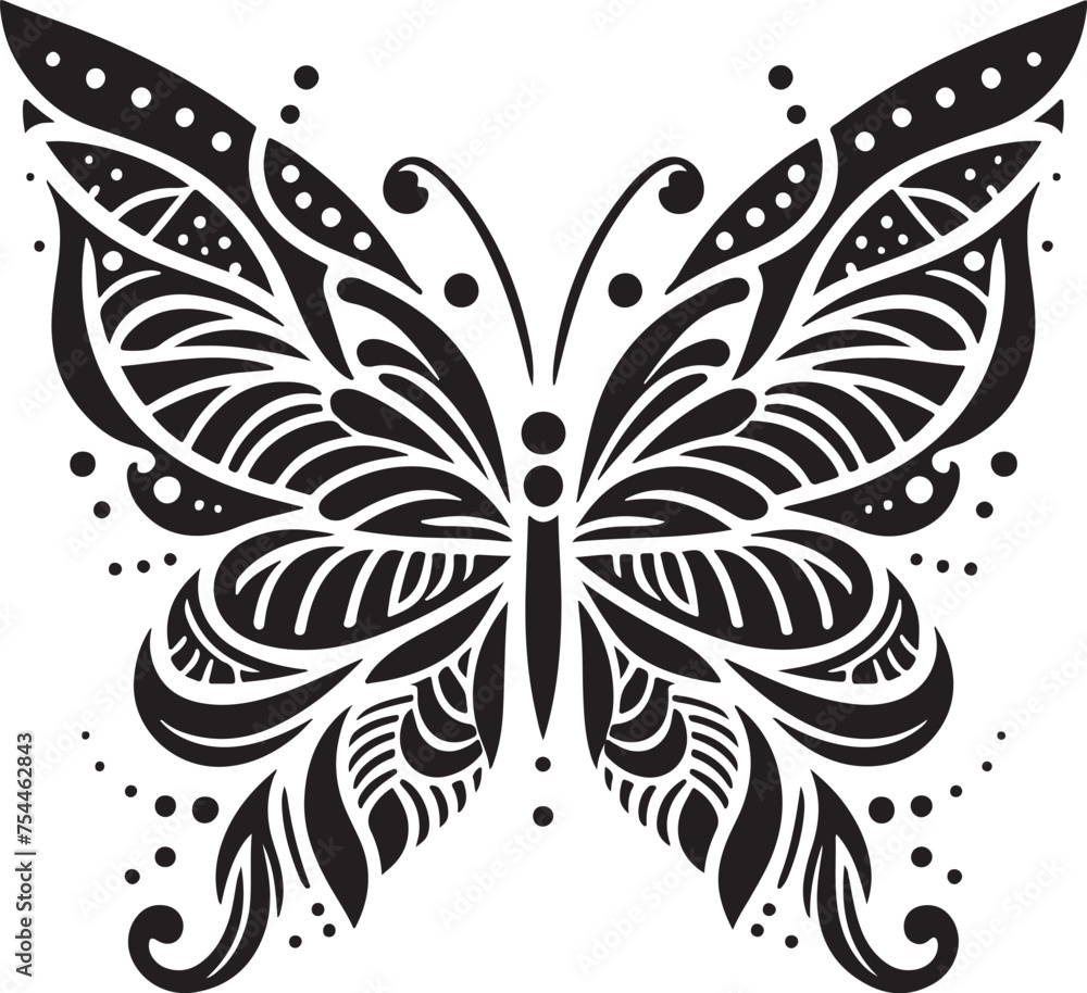 Butterfly silhouette illustration vector Butterfly silhouette illustration vector