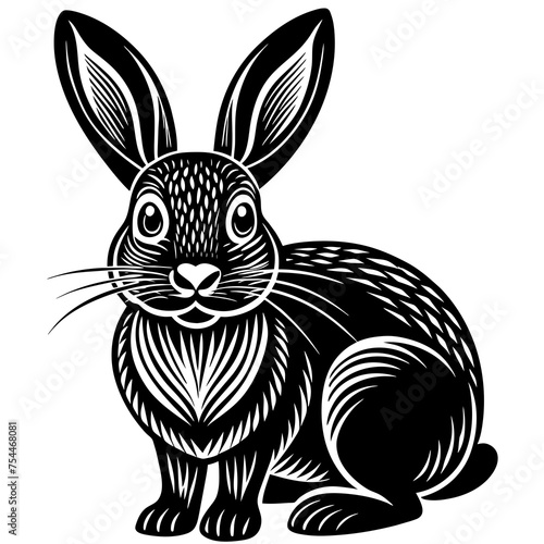 easter bunny with eggs vector illustration 