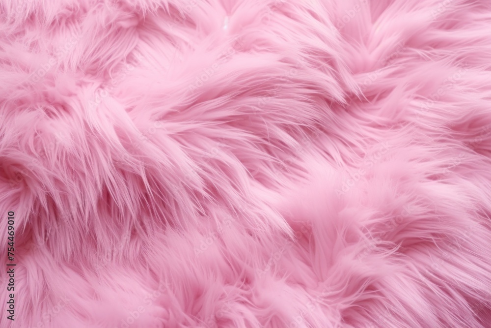 Detailed close up of pink fur texture, ideal for backgrounds or fashion design