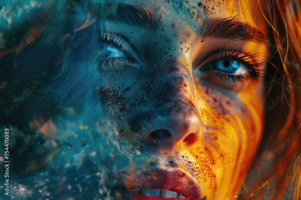 Close up of a woman with freckles, perfect for skincare products advertisement Close up of a woman with freckles, perfect for skincare products advertisement