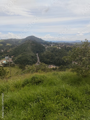 city landscape with nature around