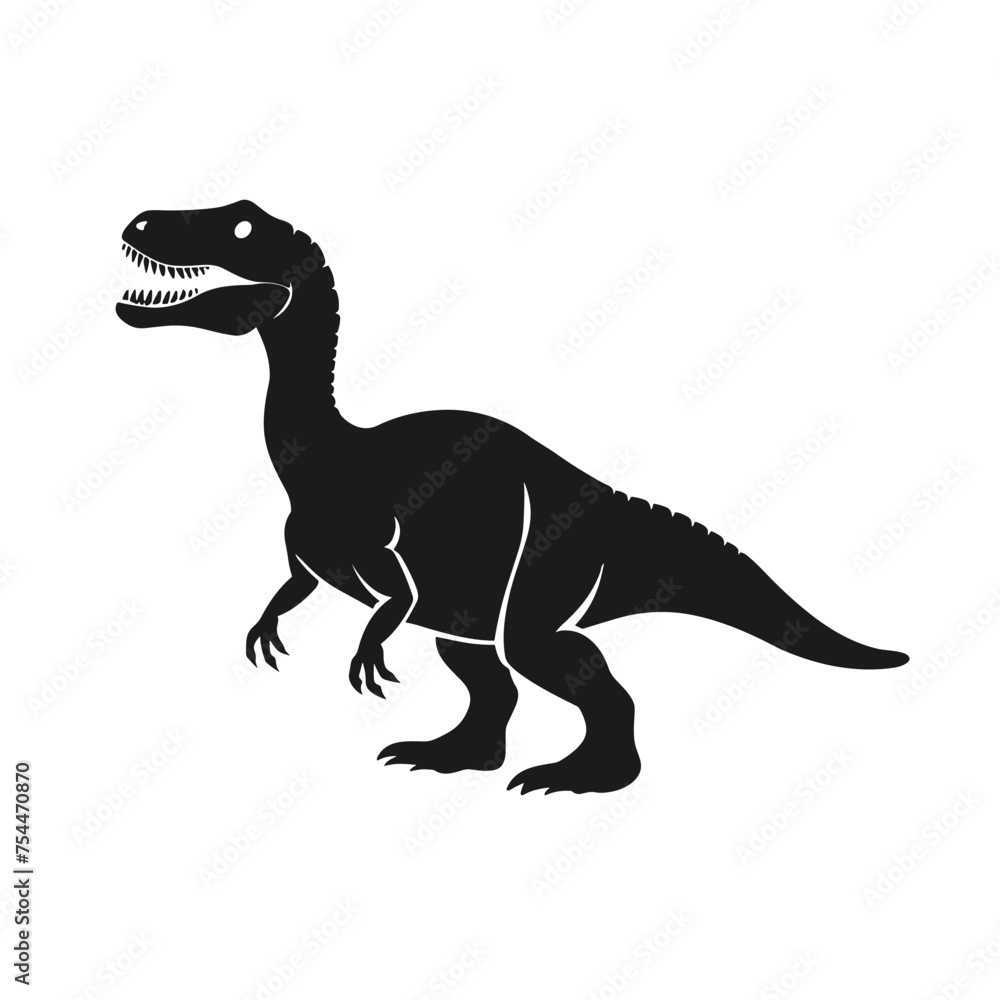 dinosaur silhouette on a white background. vector illustration. eps 10