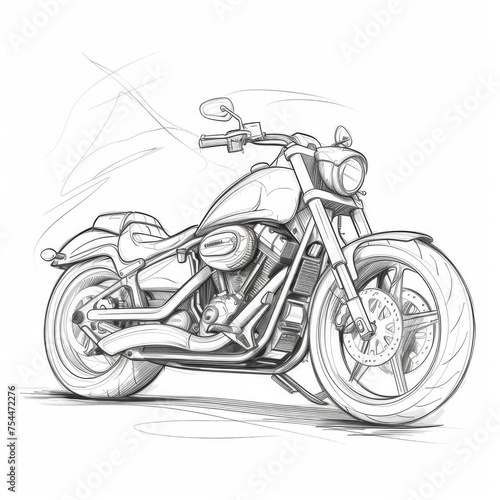  a drawing of a motorcycle is shown in black and white, as well as a line drawing of the front end of the motorcycle.