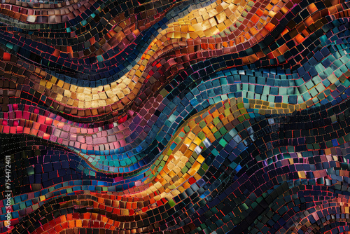A digital mosaic--waves of tiny squares form an abstract tapestry. Each pixel holds a secret--coded messages, hidden algorithms, and encrypted memories