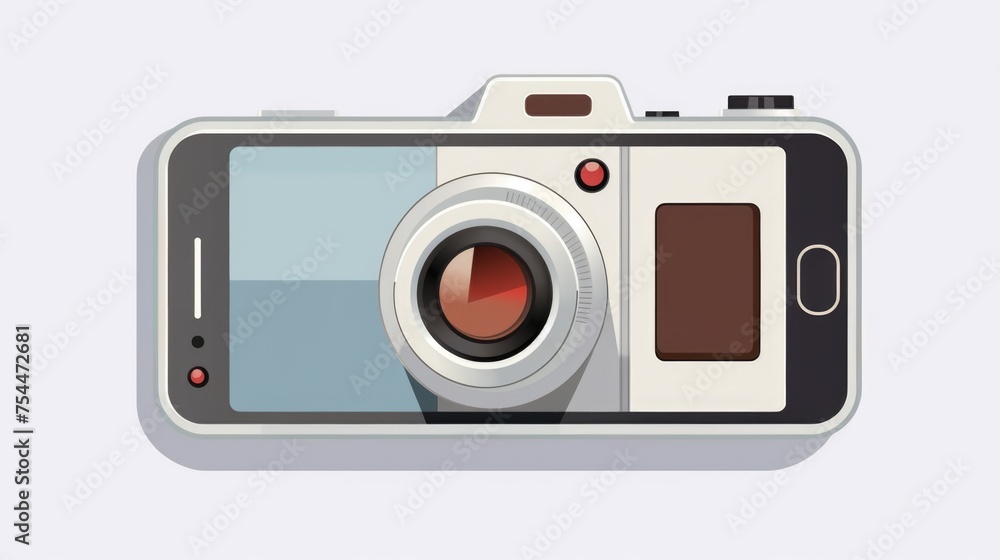 A modern camera attachment on a smartphone. Ideal for technology concepts A modern camera attachment on a smartphone. Ideal for technology concepts
