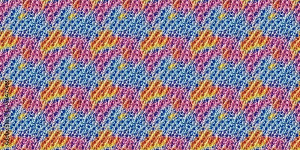 Multicolored Pattern of Wavy Lines