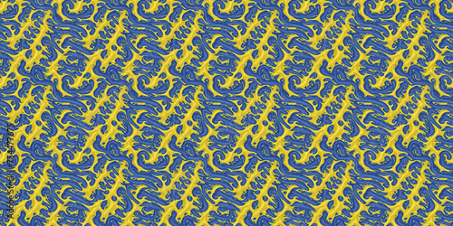 Blue and Yellow Patterned Background