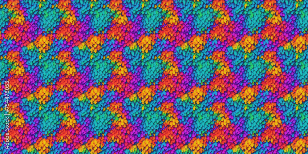 Vibrant Colorful Pattern in Computer Generated Image