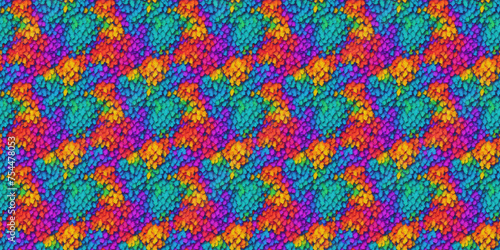 Vibrant Colorful Pattern in Computer Generated Image