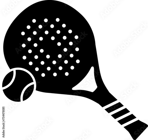 vector padel tennis racket and a ball
